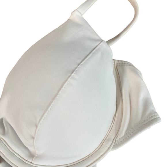 Knight White Adjustable Strap Tie Back Summer Beachy Bikini Top Women Sz L - Picture 4 of 11